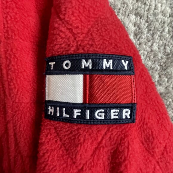 Tommy Hilfiger Red Quilted Jacket Women's Size M Full Zip with Pockets - Picture 5 of 14